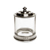 Sirmione Cotton Bud Jar - 13 cm Height - Handcrafted in Italy - Pewter & Crystal Sirmione Cotton Bud Jar - 13 cm Height - Handcrafted in Italy - Pewter & Crystal