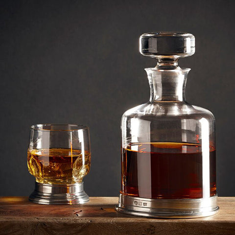 Sirmione Decanter - 1 L - Handcrafted in Italy - Pewter & Glass
