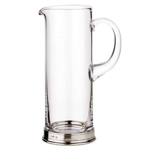 Sirmione Cocktail Pitcher - 1.5 L - Handcrafted in Italy - Pewter & Crystal Glass