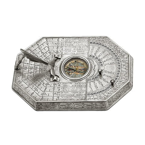 Solar Universal Sundial - 22 cm - Handcrafted in Italy - Pewter