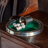 Tacito Dice Board Set - 24 cm Diameter - Handcrafted in Italy - Pewter & Felt