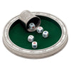 Tacito Dice Board Set - 24 cm Diameter - Handcrafted in Italy - Pewter & Felt Tacito Dice Board Set - 24 cm Diameter - Handcrafted in Italy - Pewter & Felt