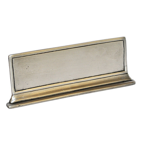 Tavola Mia Table Sign (Blank) - 11.5 cm x 4.5 cm - Handcrafted in Italy - Pewter