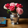 Terlizzi Rimmed Vase - 17 cm Height - Handcrafted in Italy - Pewter Terlizzi Rimmed Vase - 17 cm Height - Handcrafted in Italy - Pewter