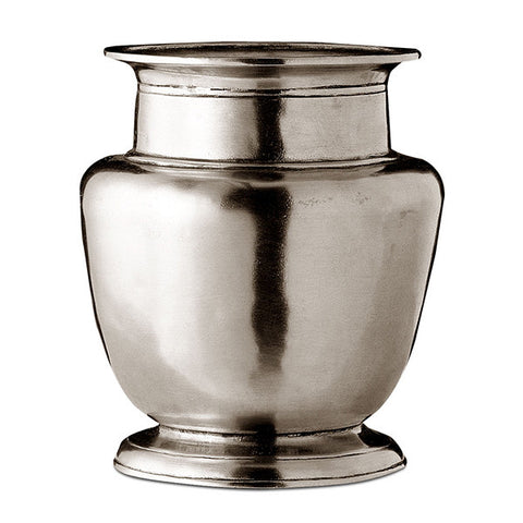 Terlizzi Rimmed Vase - 11 cm Height - Handcrafted in Italy - Pewter