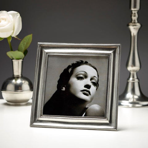 Toscana Square Frame - 17.5 cm x 17.5 cm - Handcrafted in Italy - Pewter
