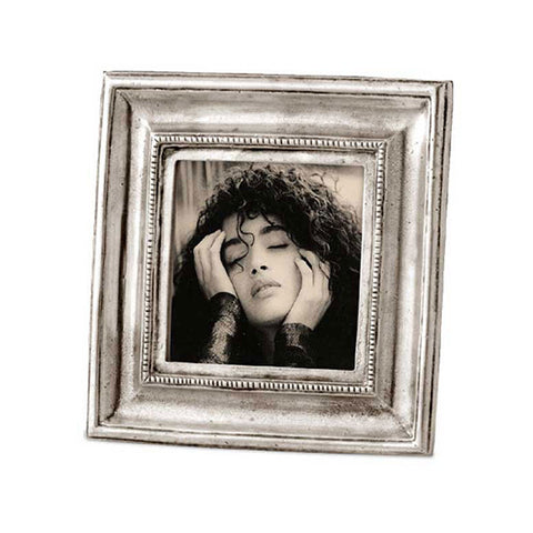 Toscana Square Frame - 10.5 cm x 10.5 cm - Handcrafted in Italy - Pewter
