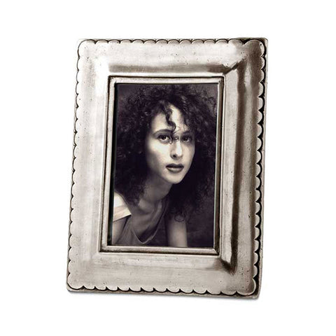 Trentino Rectangular Frame - 10.5 cm x 13 cm - Handcrafted in Italy - Pewter
