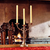 Tarquinio 3 Flame Candelabra - 34 cm Height - Handcrafted in Italy - Pewter