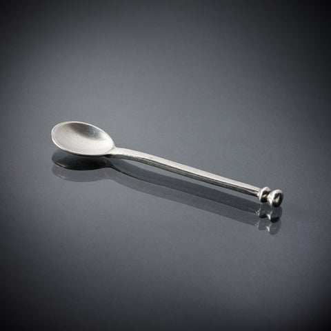 Todi Spoon (Set of 4) - 9.5 cm Length - Handcrafted in Italy - Pewter