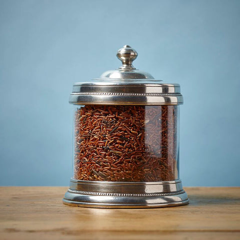 Toscana Storage Canister - 0.75 L - Handcrafted in Italy - Pewter & Glass