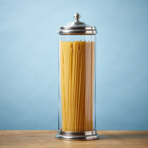 Toscana Storage Canister - 2 L - Handcrafted in Italy - Pewter & Glass