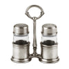 Umbra Salt & Pepper Caddy Set - 14 cm Height - Handcrafted in Italy - Pewter & Glass Umbra Salt & Pepper Caddy Set - 14 cm Height - Handcrafted in Italy - Pewter & Glass