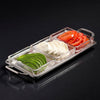 Umbria Crudités Tray (with handles) - 29 cm x 13.5 cm - Handcrafted in Italy - Pewter & Glass Umbria Crudités Tray (with handles) - 29 cm x 13.5 cm - Handcrafted in Italy - Pewter & Glass