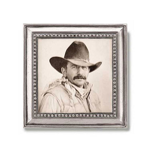 Veneto Square Frame - 15 cm x 15 cm - Handcrafted in Italy - Pewter