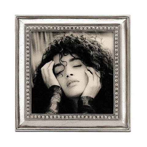 Veneto Square Frame - 17.5 cm x 17.5 cm - Handcrafted in Italy - Pewter