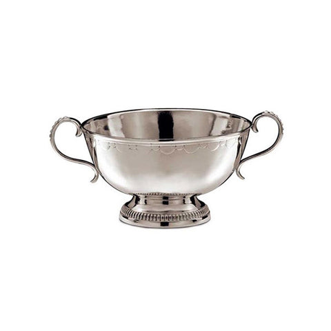 Venezia Round Footed Bowl (with handles) - 22 cm Diameter - Handcrafted in Italy - Pewter