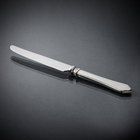 Violetta Forged Dinner Knife Set (Set of 6) - 25.5 cm Length - Handcrafted in Italy - Pewter & Stainless Steel