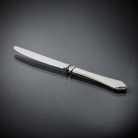 Violetta Forged Dinner Knife Set (Set of 6) - 23 cm Length - Handcrafted in Italy - Pewter & Stainless Steel