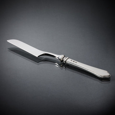 Violetta Soft Cheese Knife - 25 cm Length - Handcrafted in Italy - Pewter & Stainless Steel