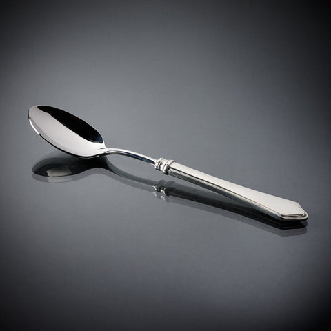 Violetta Table Spoon Set (Set of 6) - 21.5 cm Length - Handcrafted in Italy - Pewter & Stainless Steel