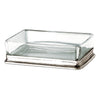 Velletri Soap Dish - 12.5 cm x 9.5 cm - Handcrafted in Italy - Pewter & Glass Velletri Soap Dish - 12.5 cm x 9.5 cm - Handcrafted in Italy - Pewter & Glass