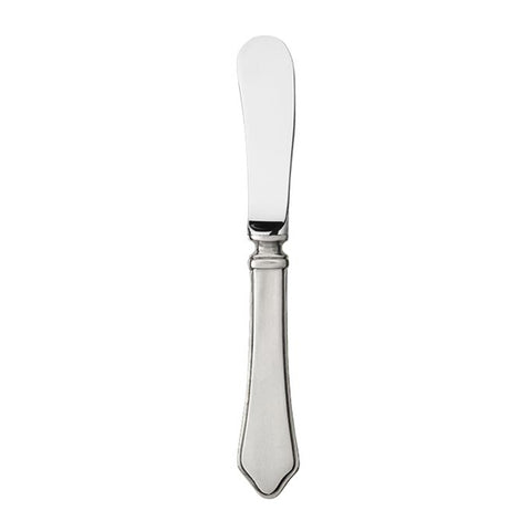 Violetta Forged Butter Knife - 15 cm Length - Handcrafted in Italy - Pewter & Stainless Steel