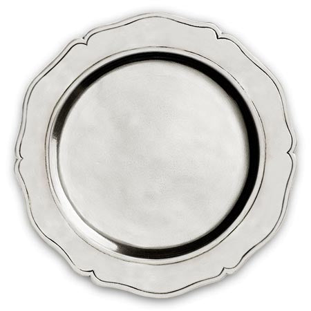 Viviana Gallic Bread Plate - 17 cm Diameter - Handcrafted in Italy - Pewter