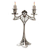 Art Nouveau-Style 2 Flame Eiffel Candelabra - 29.5 cm Height - Handcrafted in Italy - Pewter/Britannia Metal Art Nouveau-Style 2 Flame Eiffel Candelabra - 29.5 cm Height - Handcrafted in Italy - Pewter/Britannia Metal