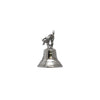 Art Nouveau-Style Cat Statuette Bell - 7.5 cm Height - Handcrafted in Italy - Pewter/Britannia Metal