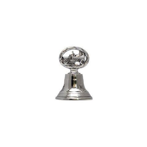 Art Nouveau-Style Vintage Car Bell - 7.5 cm Height - Handcrafted in Italy - Pewter/Britannia Metal