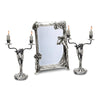 Art Nouveau-Style Donna Dressing Table Vanity Mirror - 36.5 cm x 27 cm - Handcrafted in Italy - Pewter/Britannia Metal Art Nouveau-Style Donna Dressing Table Vanity Mirror - 36.5 cm x 27 cm - Handcrafted in Italy - Pewter/Britannia Metal