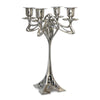 Art Nouveau-Style Eiffel 4 Flame Candelabra - Geometric - 29.5 cm - Handcrafted in Italy - Pewter/Britannia Metal Art Nouveau-Style Eiffel 4 Flame Candelabra - Geometric - 29.5 cm - Handcrafted in Italy - Pewter/Britannia Metal