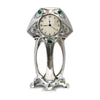 Art Nouveau-Style Art Deco Table Clock (White Face) - 20 cm - Handcrafted in Italy - Britannia Metal/Pewter Art Nouveau-Style Art Deco Table Clock (White Face) - 20 cm - Handcrafted in Italy - Britannia Metal/Pewter