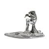 Art Nouveau-Style Rana Sculpture - Frog with Flute - 13 cm x 9.5 cm - Handcrafted in Italy - Pewter/Britannia Metal Art Nouveau-Style Rana Sculpture - Frog with Flute - 13 cm x 9.5 cm - Handcrafted in Italy - Pewter/Britannia Metal