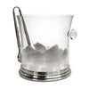 Sirmione Ice Bucket with handles - 18.5 cm Diameter - Handcrafted in Italy - Pewter & Crystal Glass