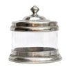 Toscana Vanity Storage Canister - 0.5 L - Handcrafted in Italy - Pewter & Glass