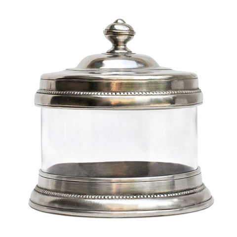 Toscana Storage Canister - 0.5 L - Handcrafted in Italy - Pewter & Glass