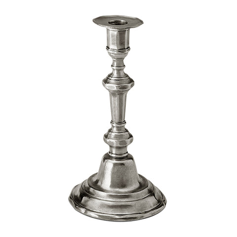 Arezzo Candlestick - 24 cm Height - Handcrafted in Italy - Pewter