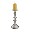 Castello Pillar Candlestick - 36 cm Height - Handcrafted in Italy - Pewter