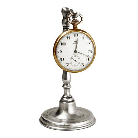 Cipolla Pocket Watch Stand - 13 cm - Handcrafted in Italy - Britannia Metal/Pewter