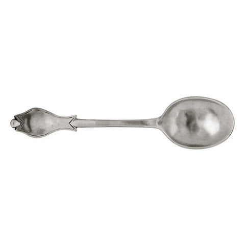Coclea Spoon (Fish-handle) - 17 cm - (4 Piece) - Handcrafted in Italy - Pewter