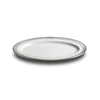 Convivio Oval Serving Platter - 27 cm x 20 cm  - Handcrafted in Italy - Pewter & Ceramic