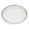 Convivio Oval Serving Platter - 27 cm x 20 cm  - Handcrafted in Italy - Pewter & Ceramic