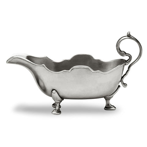 Gallic Gravy Boat - 24 cm x 11 cm - Handcrafted in Italy - Pewter