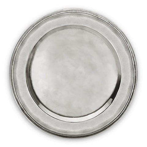 Gianna Salad/Dessert Plate - 23 cm - Handcrafted in Italy - Pewter