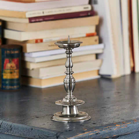 Gigante Pillar Candlestick - 15 cm Height - Handcrafted in Italy - Pewter