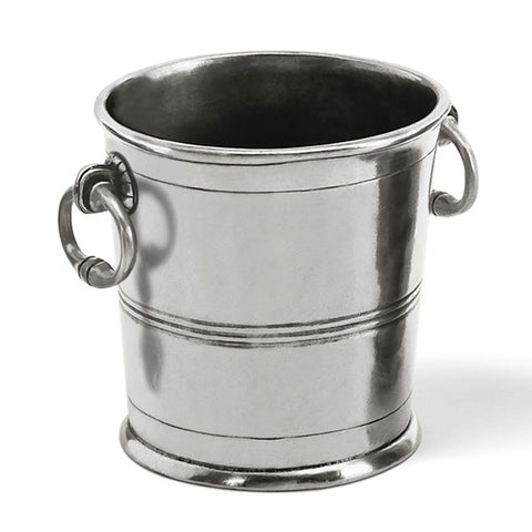 Gilda Ice Bucket (with handles) - 13 cm x 13 cm - Handcrafted in Italy - Pewter