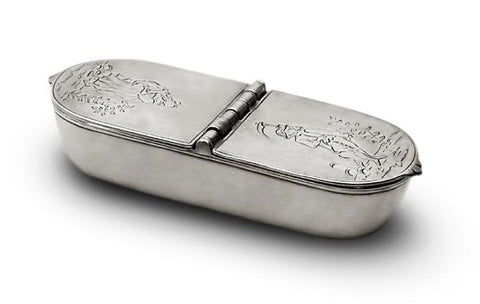 Gilda Lidded Box - 19 cm x 7 cm - Handcrafted in Italy - Pewter