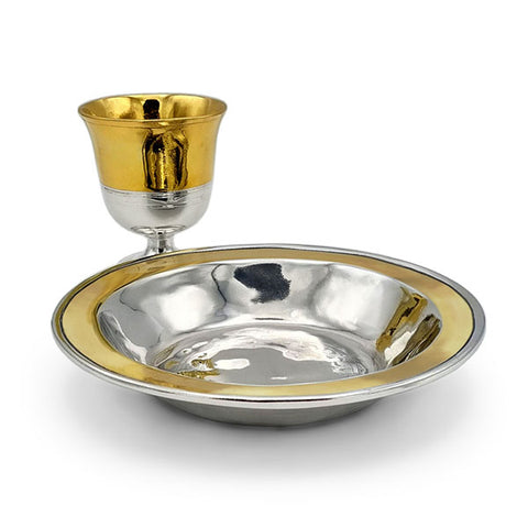 Golden 'Harry' Soup/Pasta Bowl - 21 cm - Handcrafted in Italy - Pewter